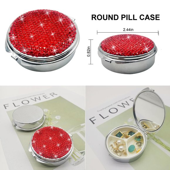 NWT Sparkling Crystal Rhinestone Bling Red Stocking Stuffers Makeup Brus… - Picture 13 of 14